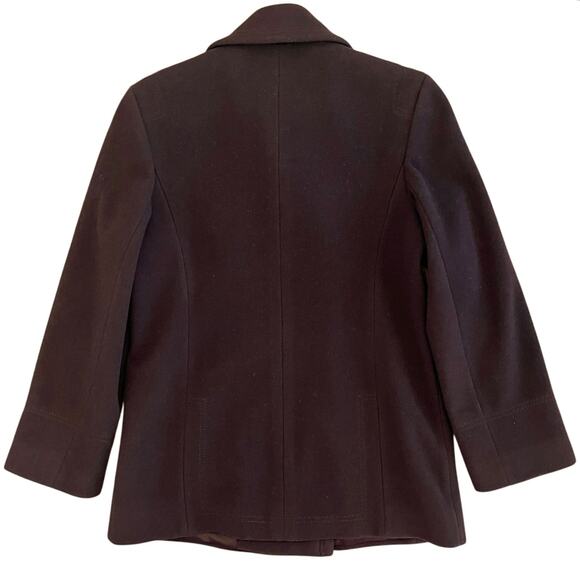 Jones New York Peacoat Size 6 Chocolate Brown Wool Cashmere Blend - Picture 15 of 15